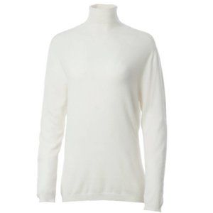 Apparis White Turtleneck Vegan Cashmere Sweater (Shay Ivory)